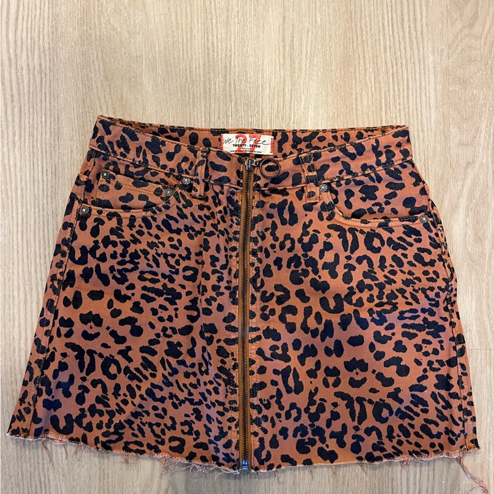 Cheetah Print Free People Skirt